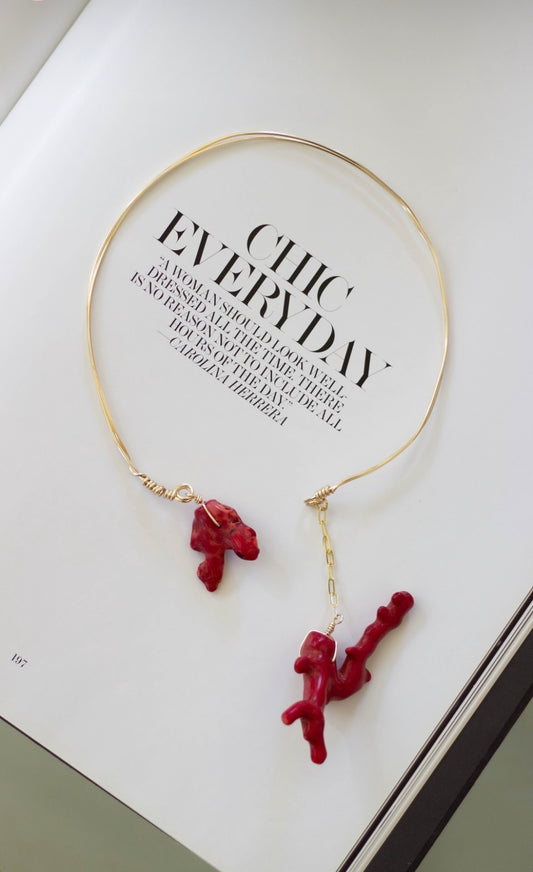 Red Coral Open Necklace