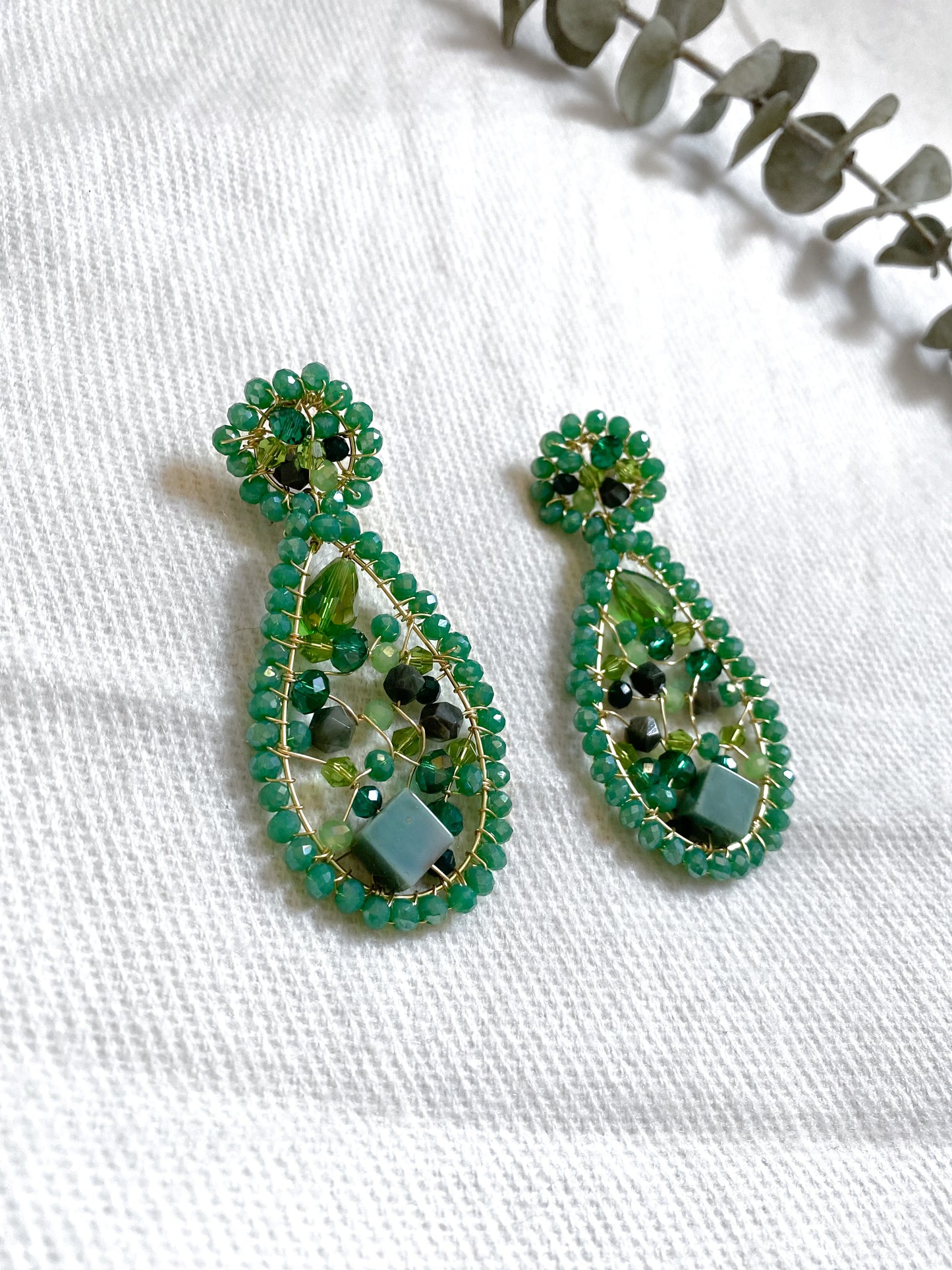 Peacock Teardrop Earrings