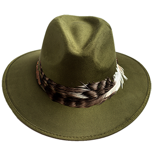 Cruelty-Free Feather and Coin Explorer Hat
