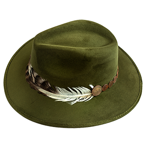 Cruelty-Free Feather and Coin Explorer Hat