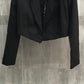 Black Long Sleeve Cropped Blazer
