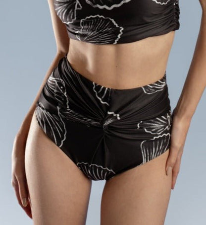 Dance de Venus Bikini Bottom | Ivory & Black - YSSLA