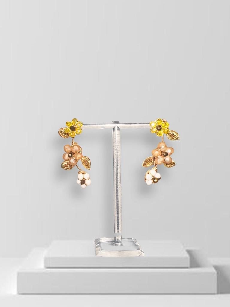 Detachable Multi - color Flower Earrings - YSSLA