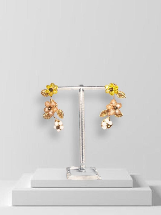 Detachable Multi - color Flower Earrings - YSSLA