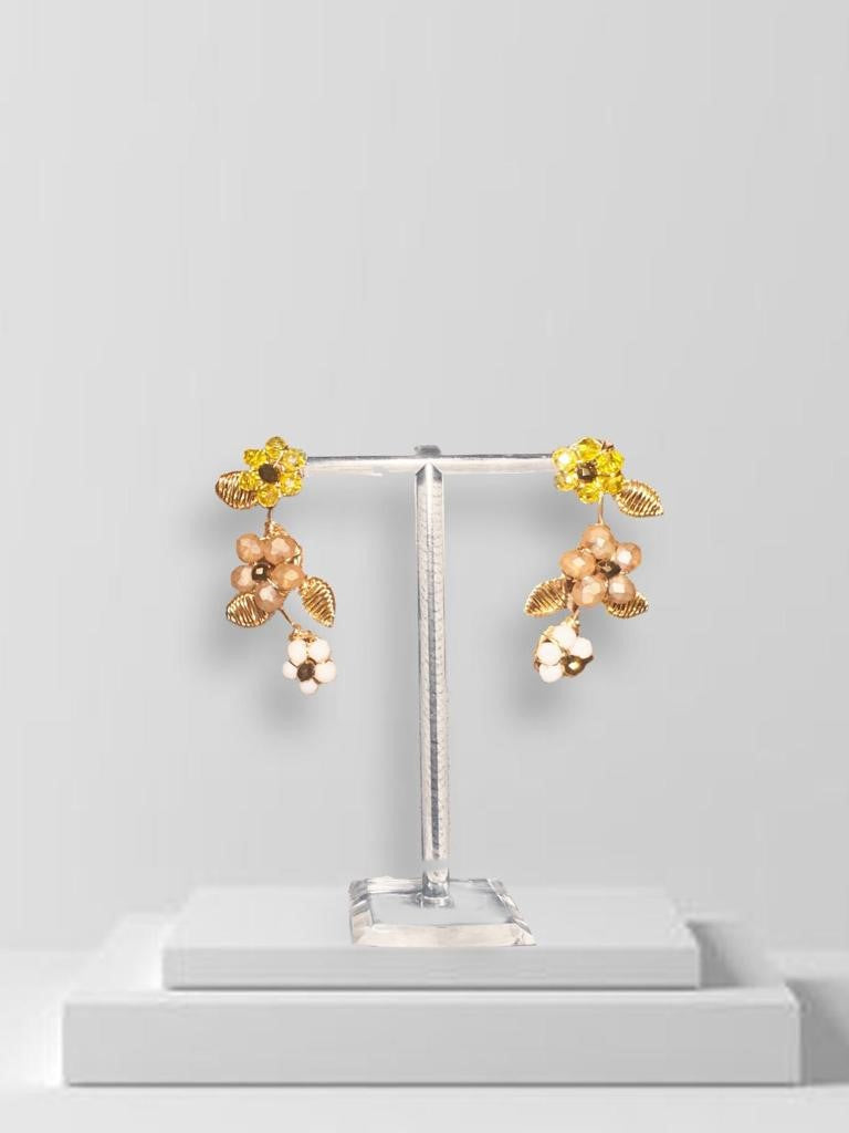 Detachable Multi-color Flower Earrings