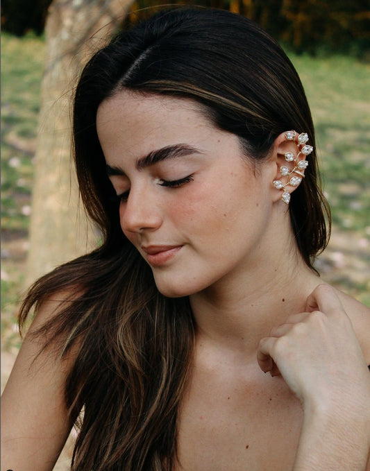 Leaf Asymmetrical Ear Cuff and Dangle Duo - YSSLA