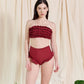 Red Rose Swimsuit Bottom with Ruffles - YSSLA