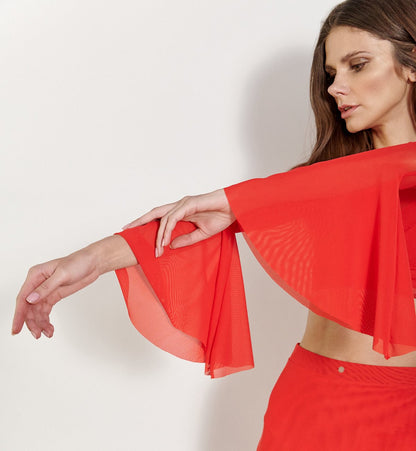 Sunset Red Classic Crop Top - YSSLA